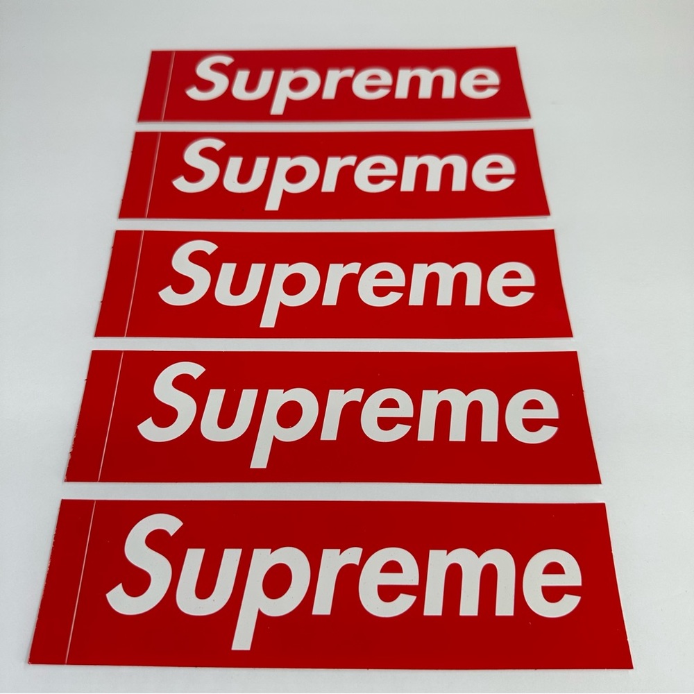 5 Pack Supreme Red Box Logo Stickers Pristine NWT